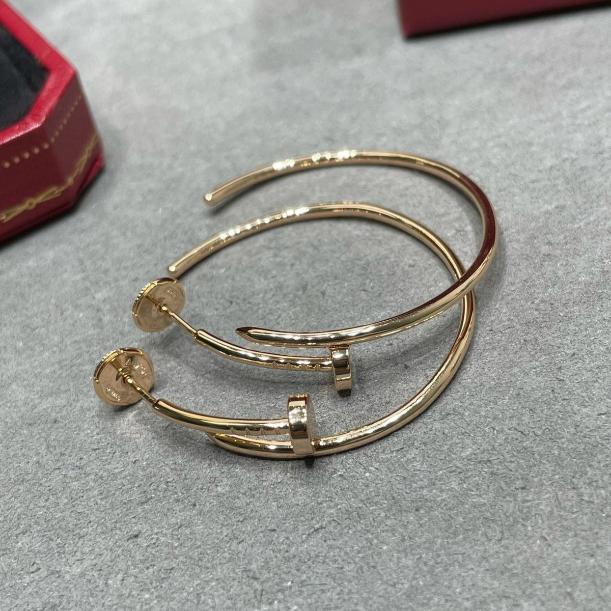 CARTIER JUSTE LARGE HOOP EARRINGS