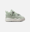 Air Jordan 4 Retro Abundance – Infant/Toddler Lifestyle Shoe in Seafoam/Sail/Metallic Silver