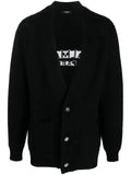 Balmain logo intarsia cardigan