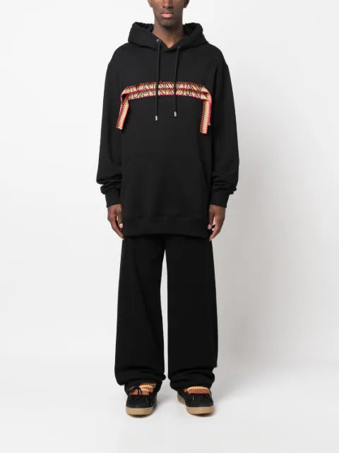 Lanvin oversized logo-appliqué hoodie