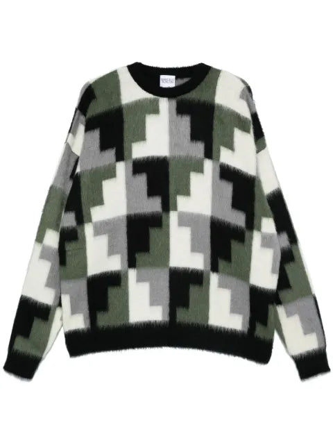COUNTY OF MILAN Aop Damier sweater