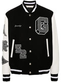 Givenchy varsity jacket in embroidered wool and leather