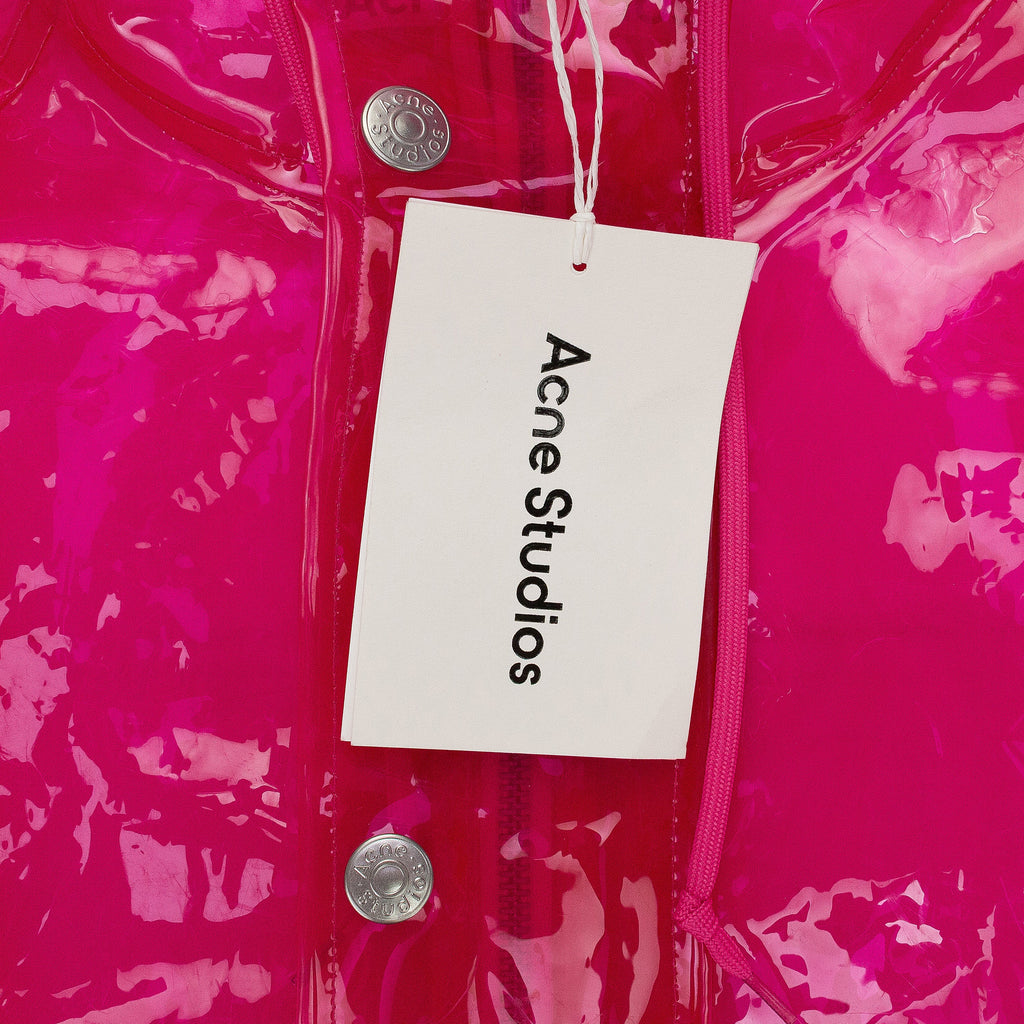 PINK HOODED TRANSPARENT RAINCOAT