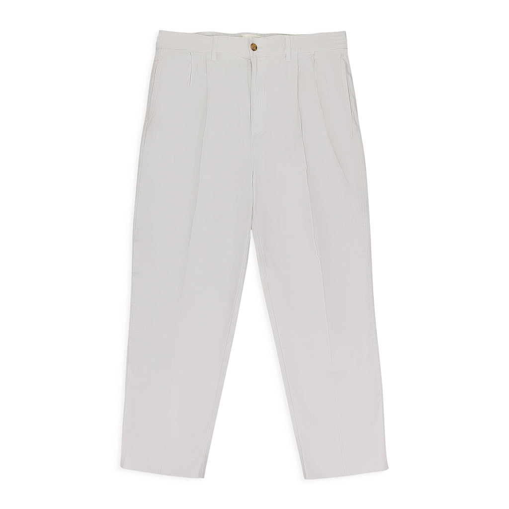 OFF-WHITE DOUBLE PLEATED TROUSERS