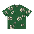 Denim Tears Forest Green Oversized All Over Beige Flower Wreath TOP