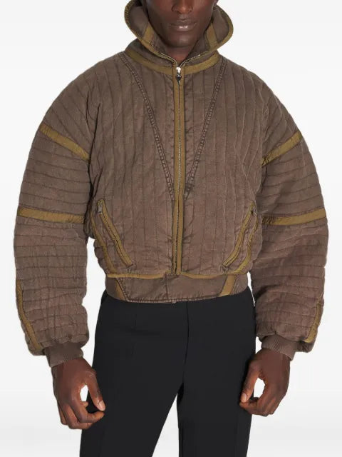 Mugler quilted panelled jacket