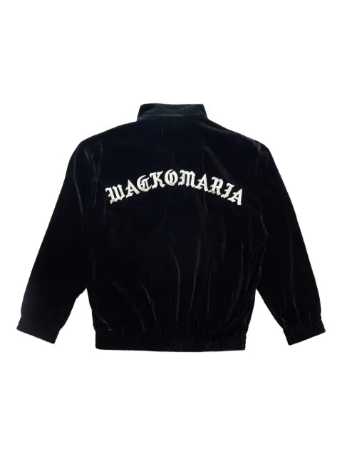 WACKO MARIA embroidered velvet track jacket