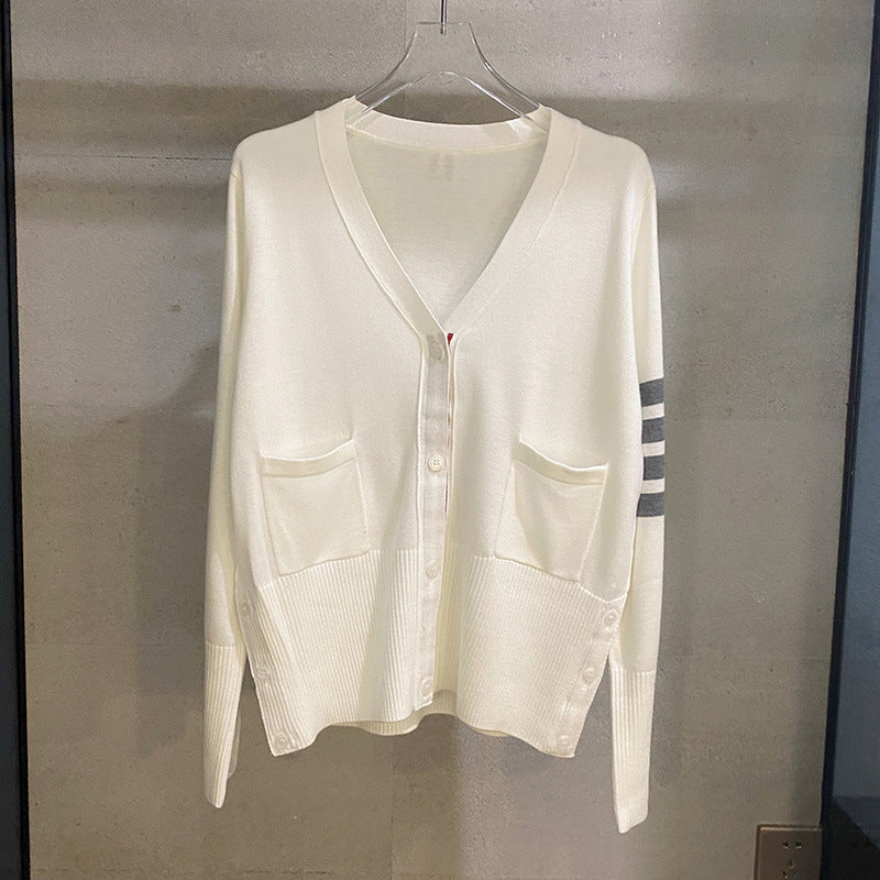 Thom Browne Classic Four-Bar Cardigan