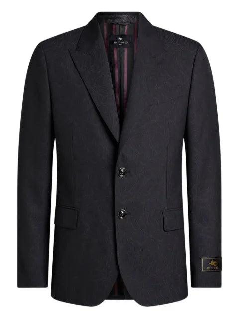 ETRO jacquard paisley single-breasted jacket