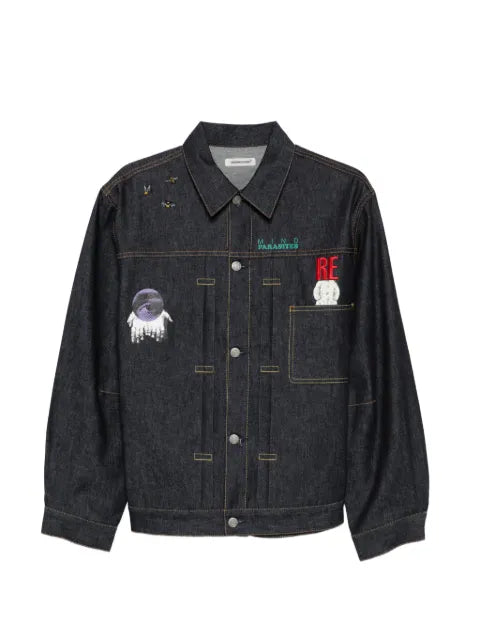 Undercover embroidered oversized denim jacket