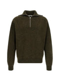 Jil Sander ribbed half-zip sweater