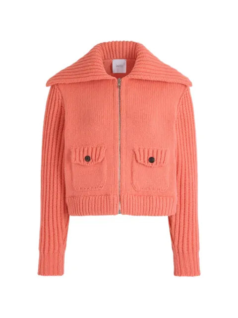 Patou ribbed-knit zipped sweater