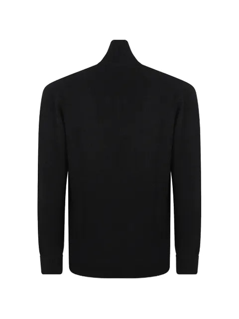 Cruciani high-neck zip-up cardigan