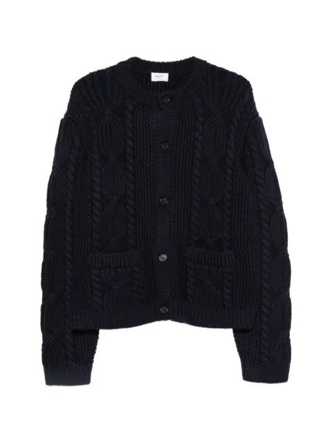 Saint Laurent cable-knit button-fastening cardigan