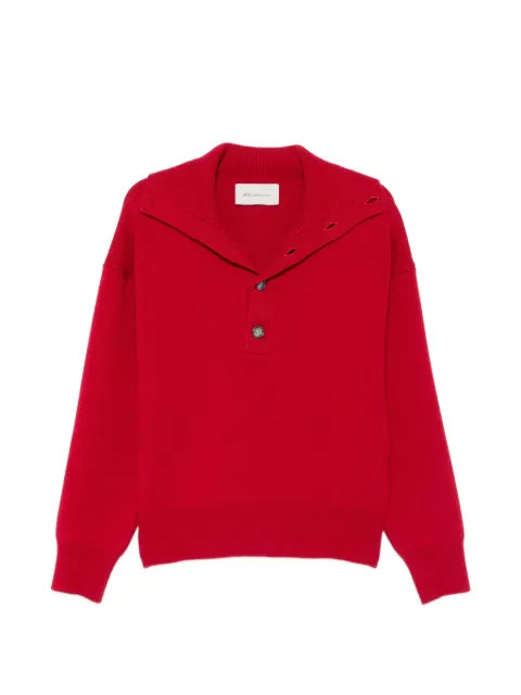 AMI Paris Ami de Coeur button-neck sweater