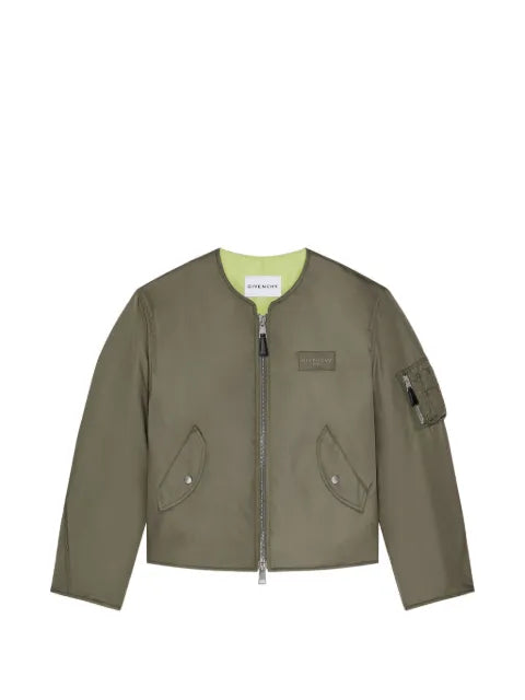 Givenchy couture seam bomber in nylon with Paris patch