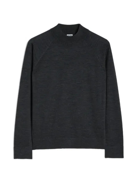 Jil Sander mock-neck slim-fit lightweight-wool sweater