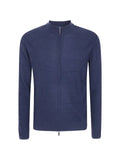 Emporio Armani ribbed zip-up wool cardigan