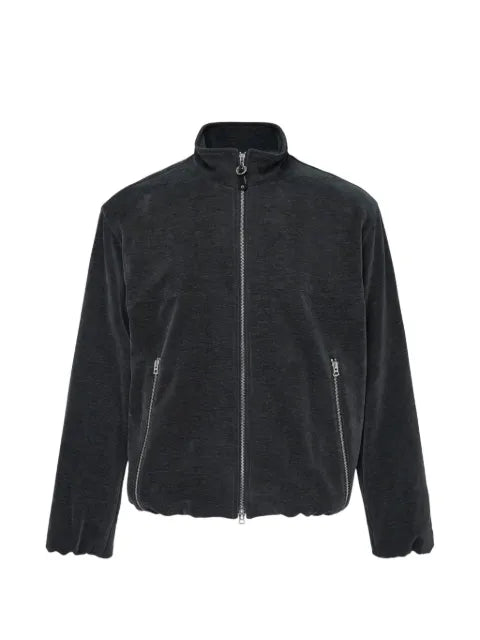 SOLID HOMME velvet-effect jacket