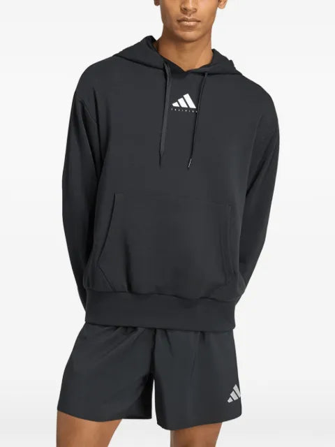 adidas graphic-print drawstring hoodie