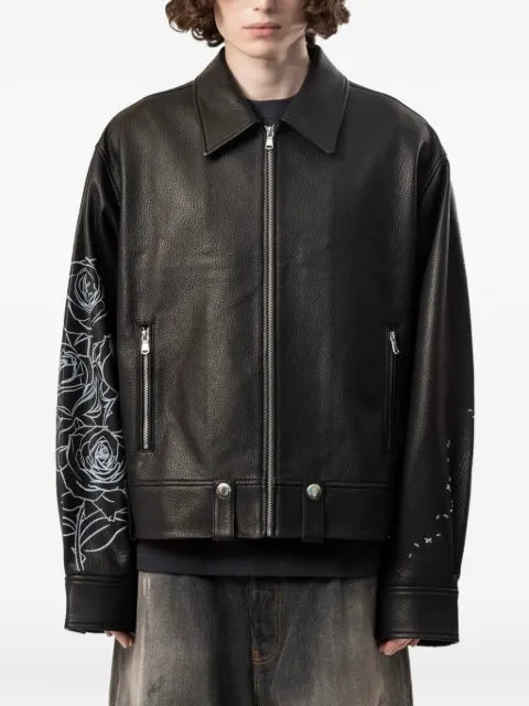 DOMREBEL Roses lambskin jacket