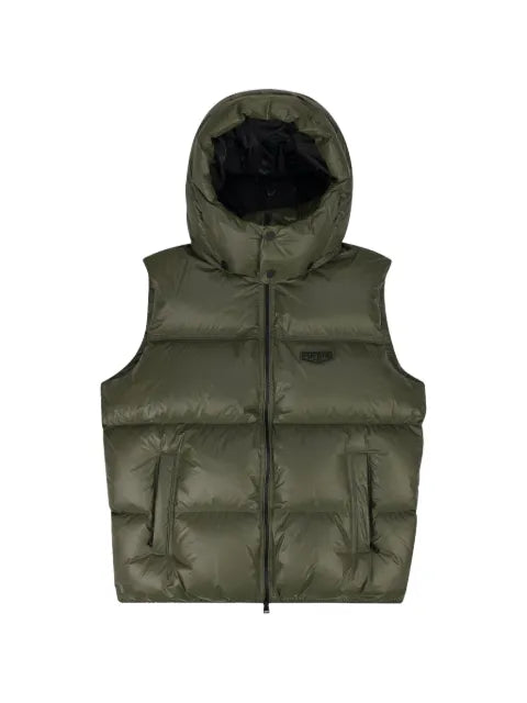 Purple Brand quilted hooded gilet