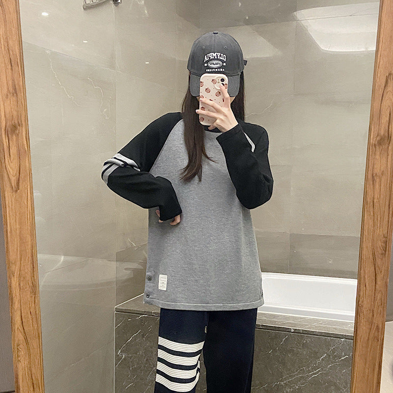 Thom Browne Women's Colorblock Long Sleeve T-Shirt