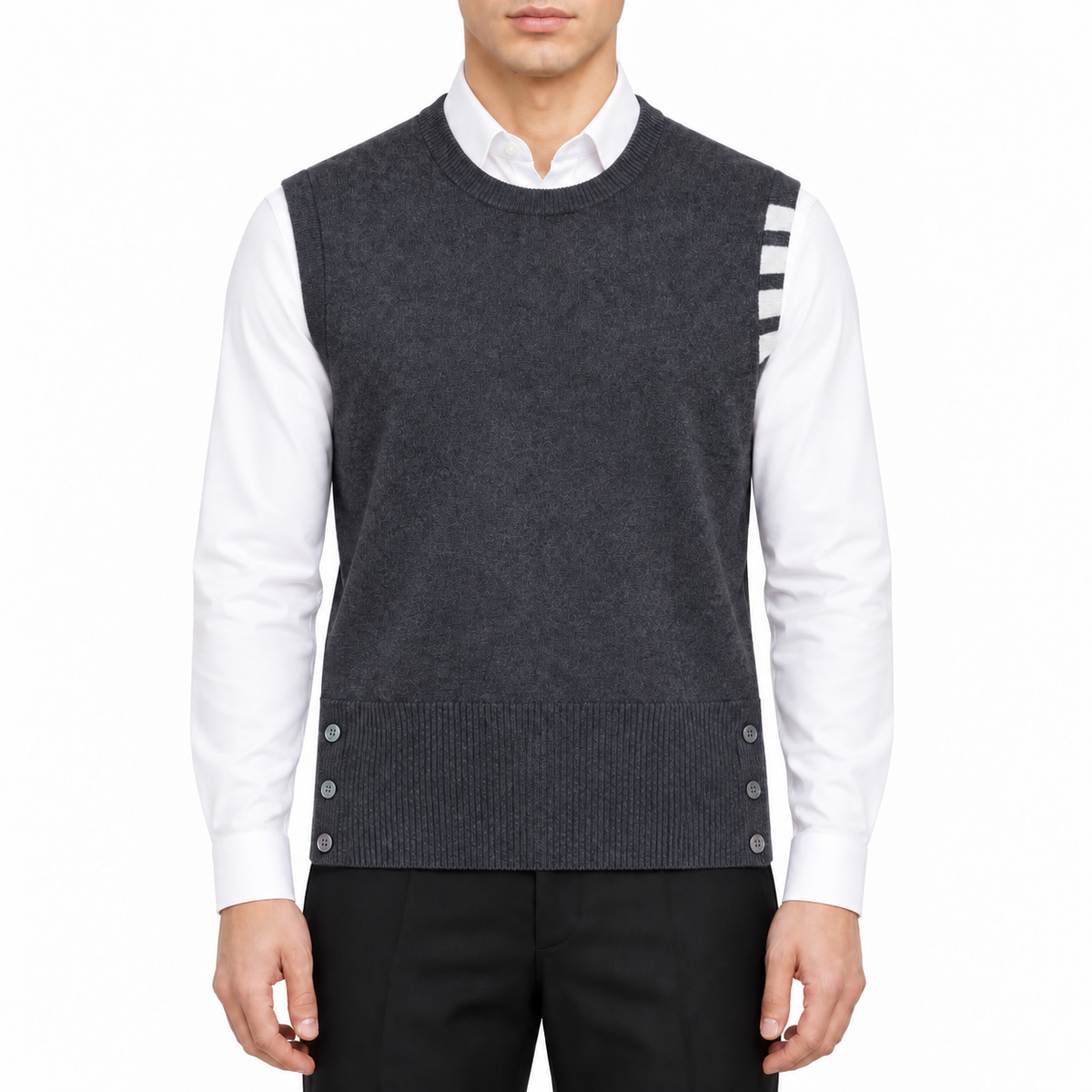 Four-Bar Knit Sweater Vest | Thom Browne