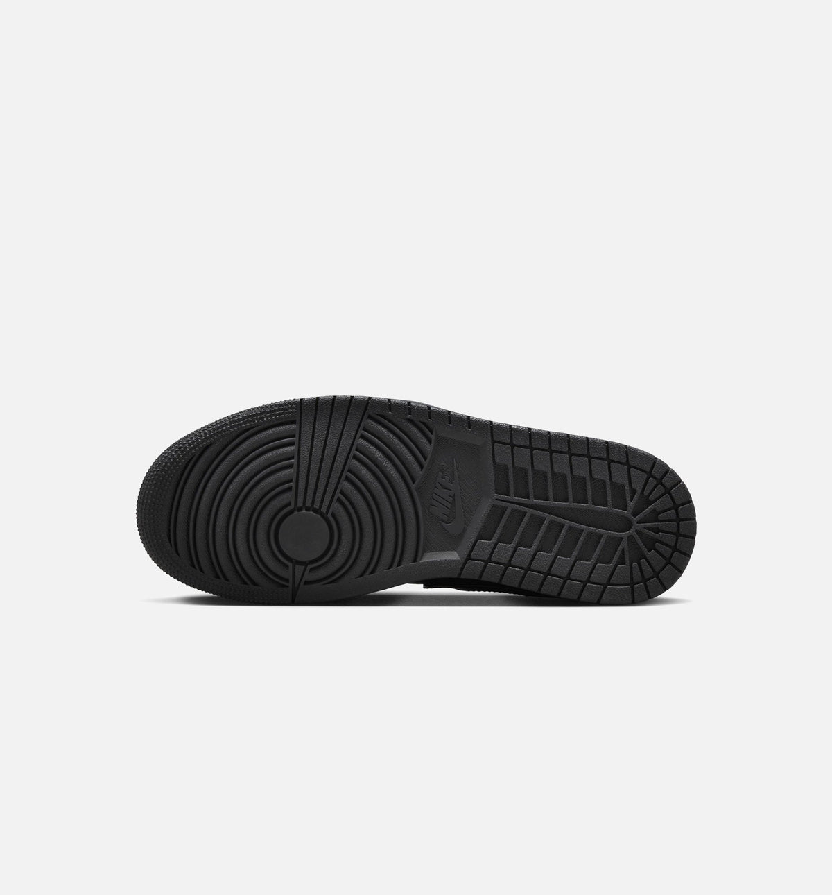 Air Jordan 1 Low Patent Elephant Women's Sneakers - Black/Black/White/Metallic Silver