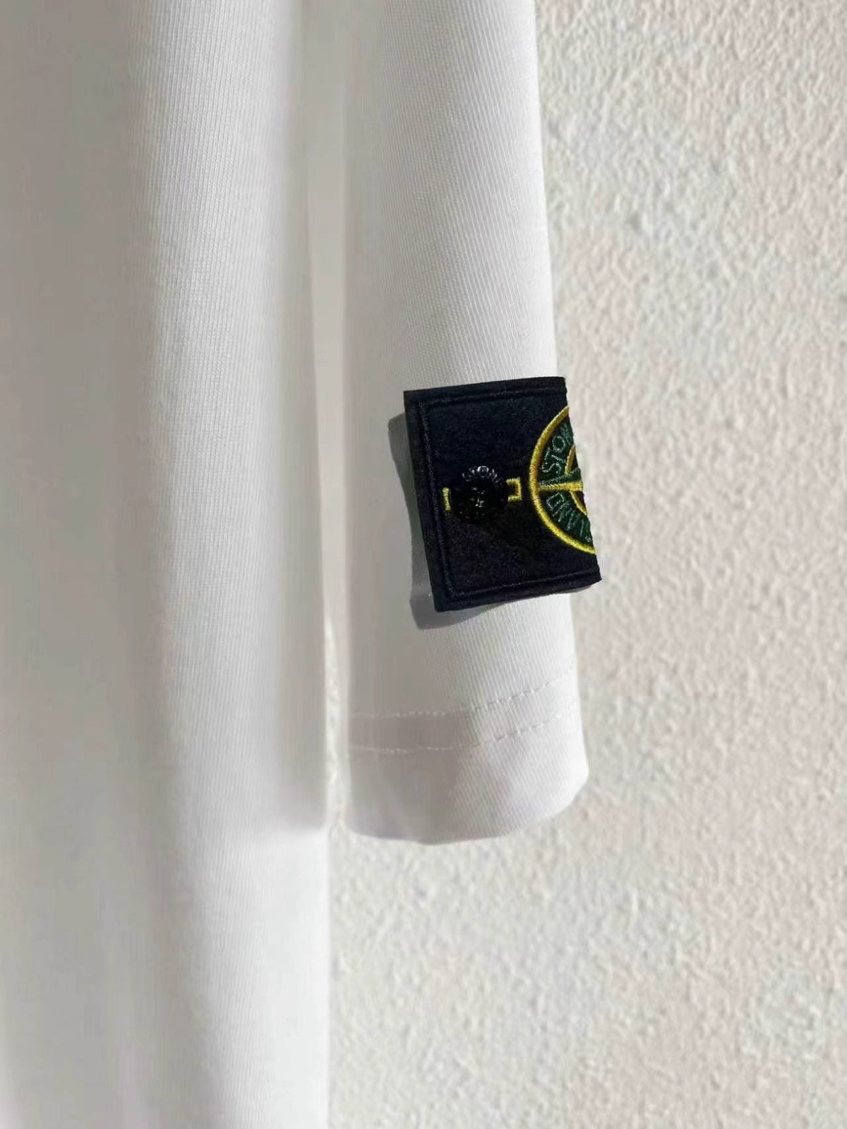 Stone Island Centre Chest Logo Embroidery T-Shirt - White / Blue / Gray / Black