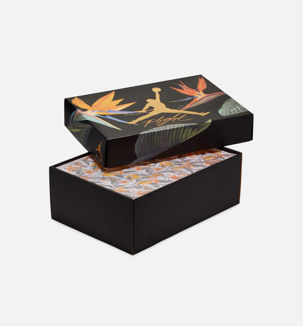 Air Jordan 4 Retro 'Birds of Paradise' Women's Lifestyle Shoes | Coconut Milk / Metallic Gold / Muslin / Bright Mango / Sundial / Black