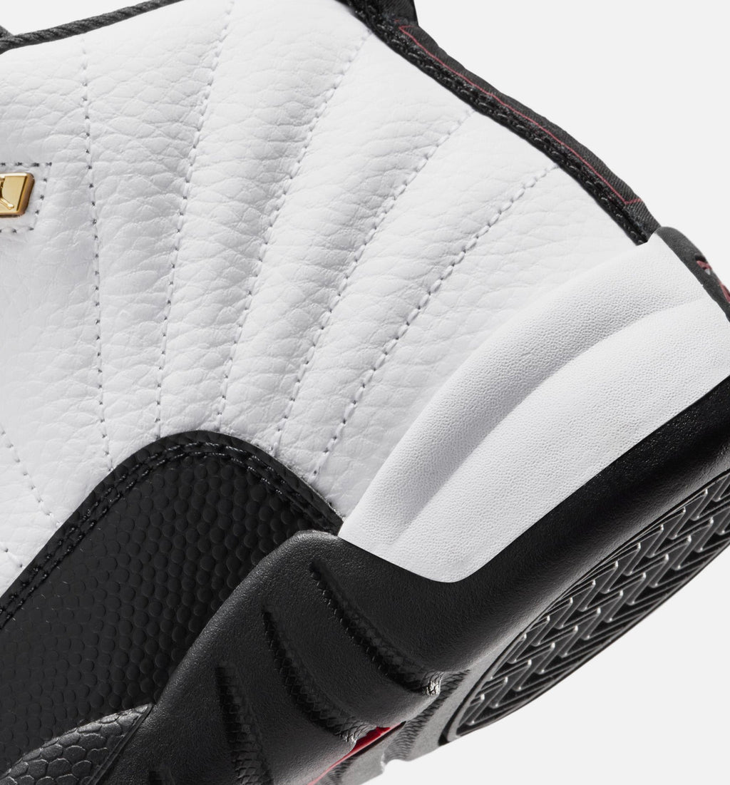 Air Jordan 12 Retro Taxi Preschool Sneakers - White / Black / Taxi