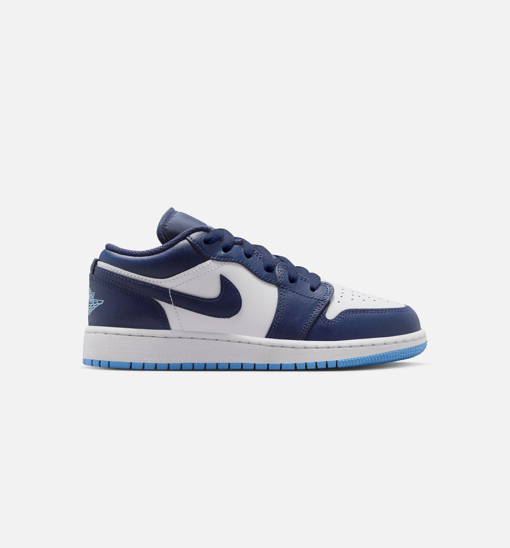 Air Jordan 1 Low Midnight Navy Kids' Shoes - Navy/University Blue/White
