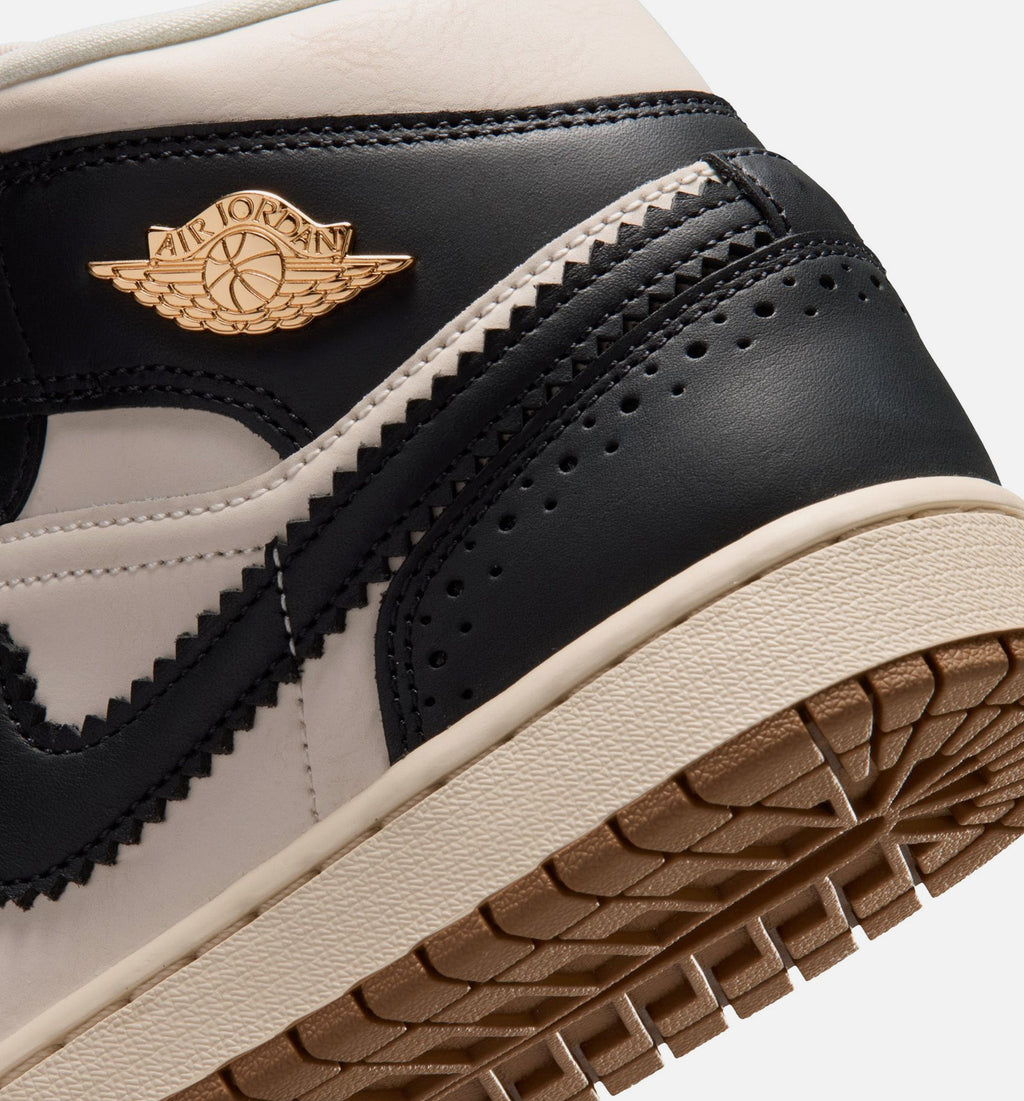 Air Jordan 1 Mid SE Womens Lifestyle Shoe - Off-Noir/Chalk/Pearl White