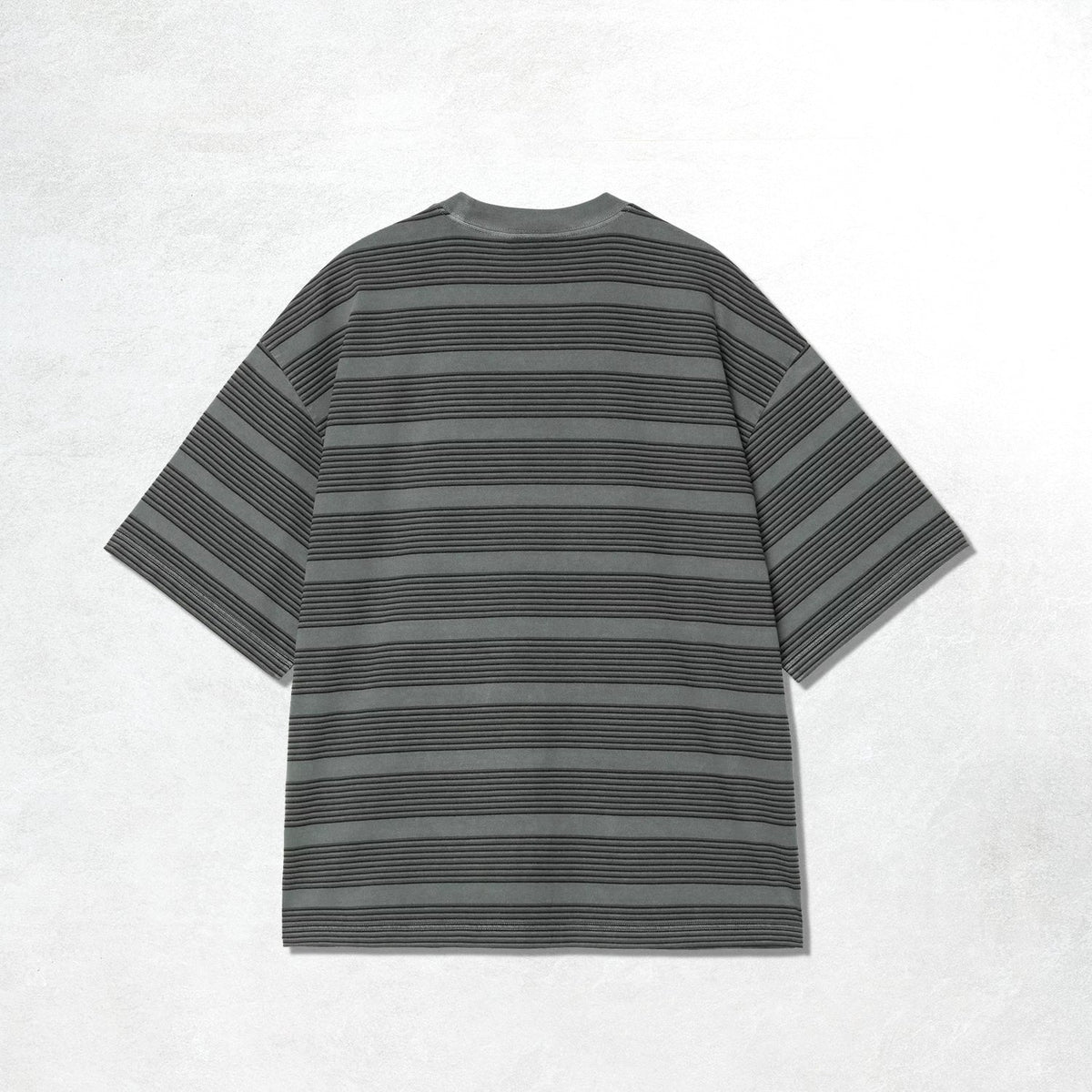 Carhartt WIP S/S Hanson T-Shirt: Hanson Stripe / Kale Green Garment Dyed