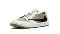 Travis Scott x Air Jordan 1 Low Golf – Cactus Jack on the Course in Neutral Olive with Reversed Swoosh & Spikes