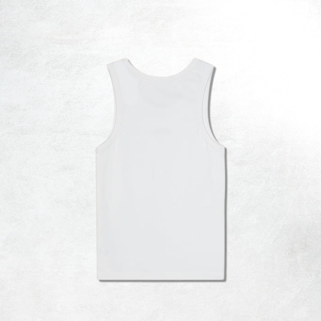 Les Deux Arthur Logo Rib Tanktop: White