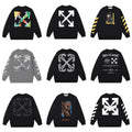 Off-White Multi Graphic Arrow Logo Unisex Crew Neck Sweatshirt
