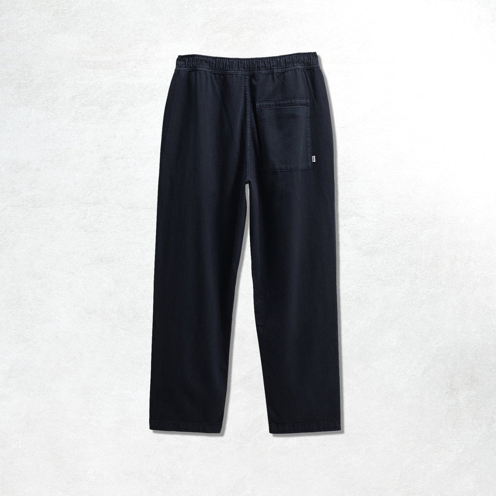 Wax London Kurt Trouser Cotton Linen Crinkle: Navy