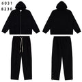 Godspeed Tonal Black Gothic Zip Hoodie Tracksuit Set