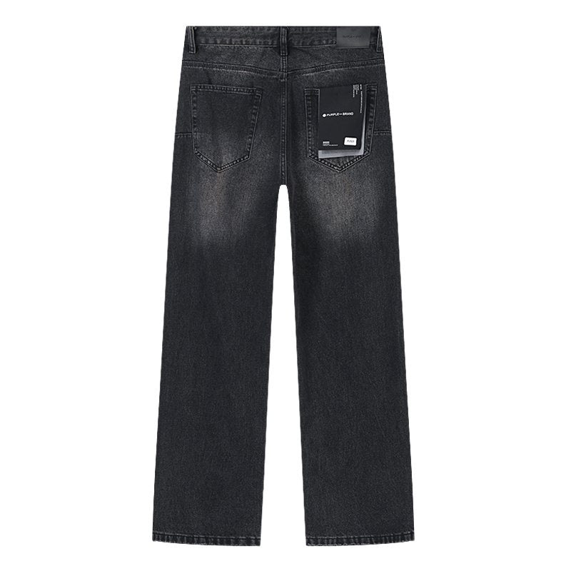 Purple Brand Black Washed Distressed Jeans