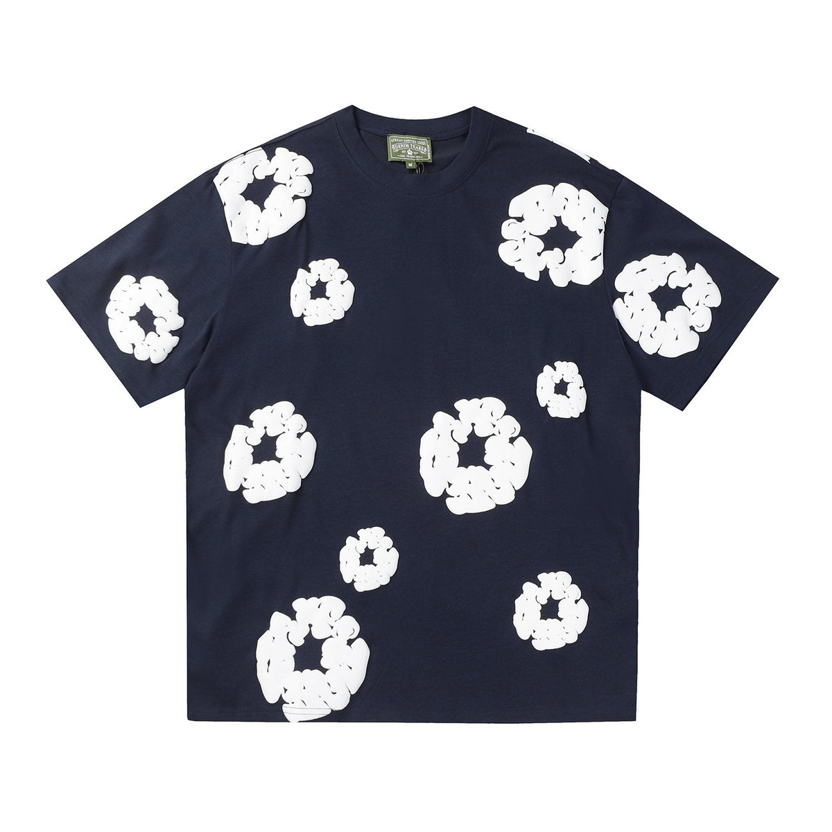 DENIM TEARS All-Over White Flower Print T-Shirt