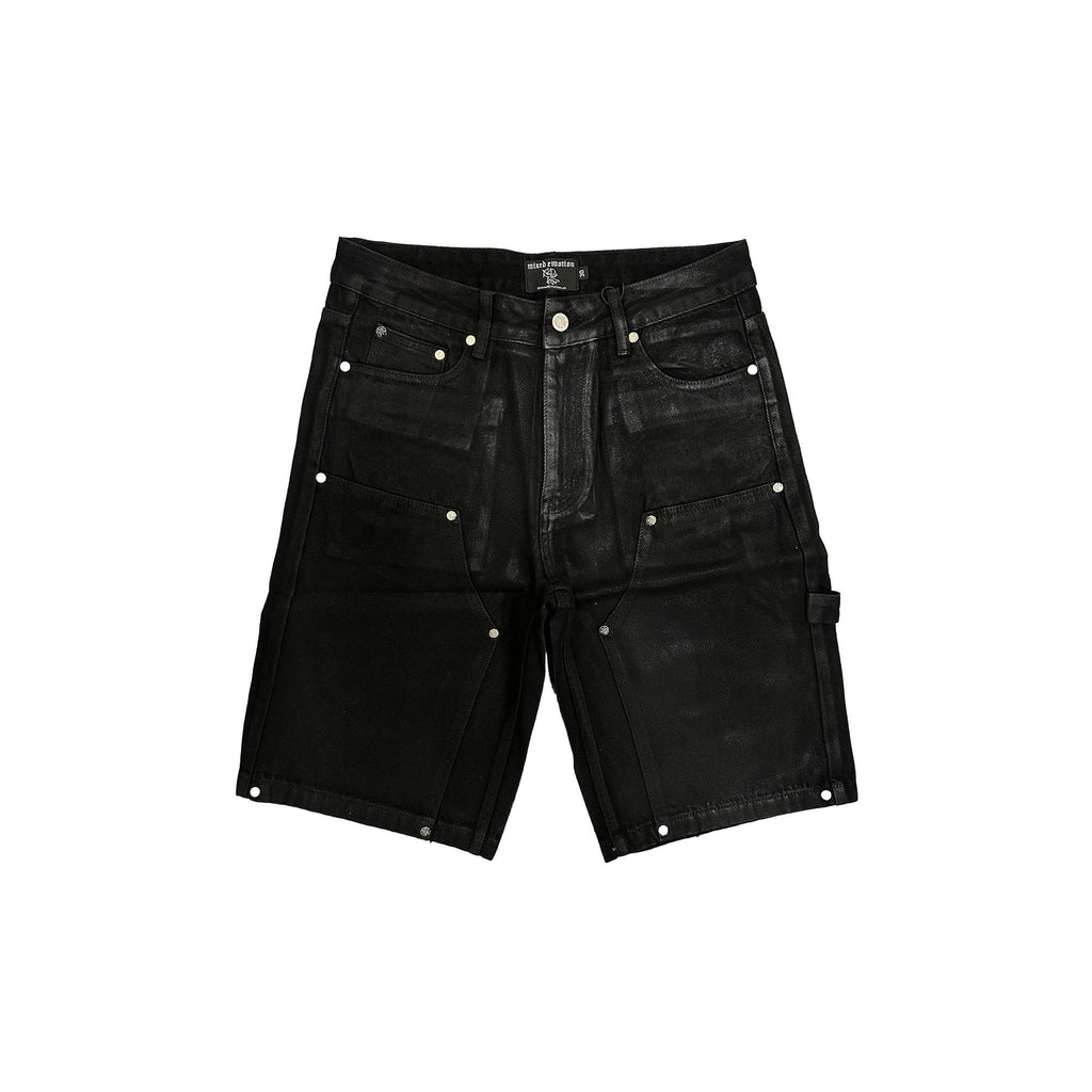 Mixed Emotion Black Logo Cargo Shorts