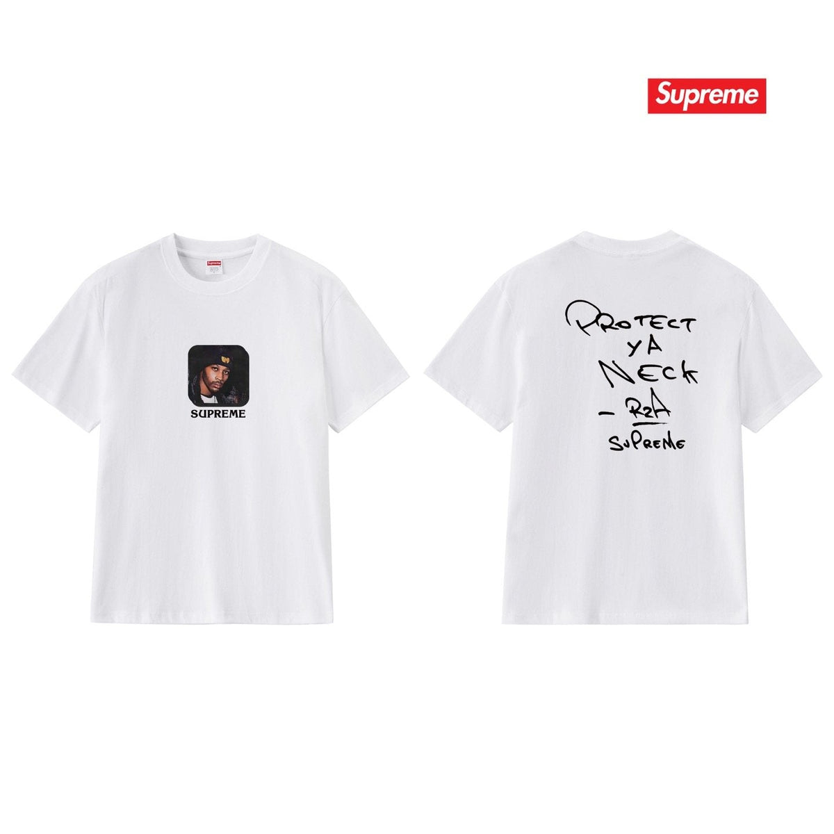 Supreme Protect Ya Neck RZA Portrait Graphic T-Shirt