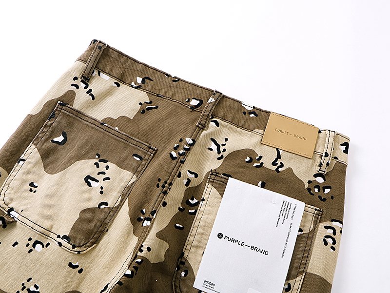 Purple Brand Tan Camo Five-Pocket Pants