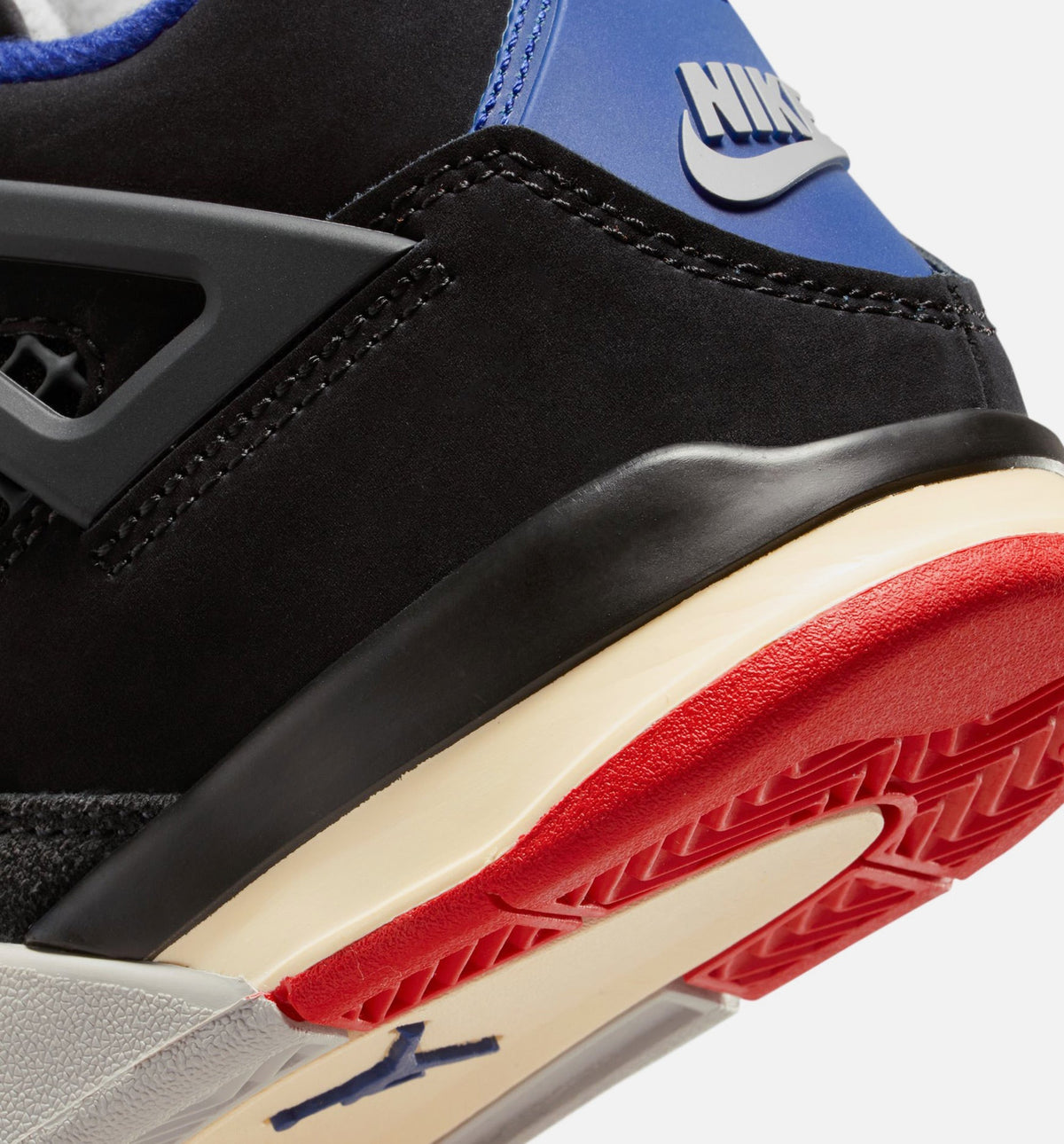 Air Jordan 4 Retro Rare Air Preschool Lifestyle Shoe – Black/Fire Red/Deep Royal Blue