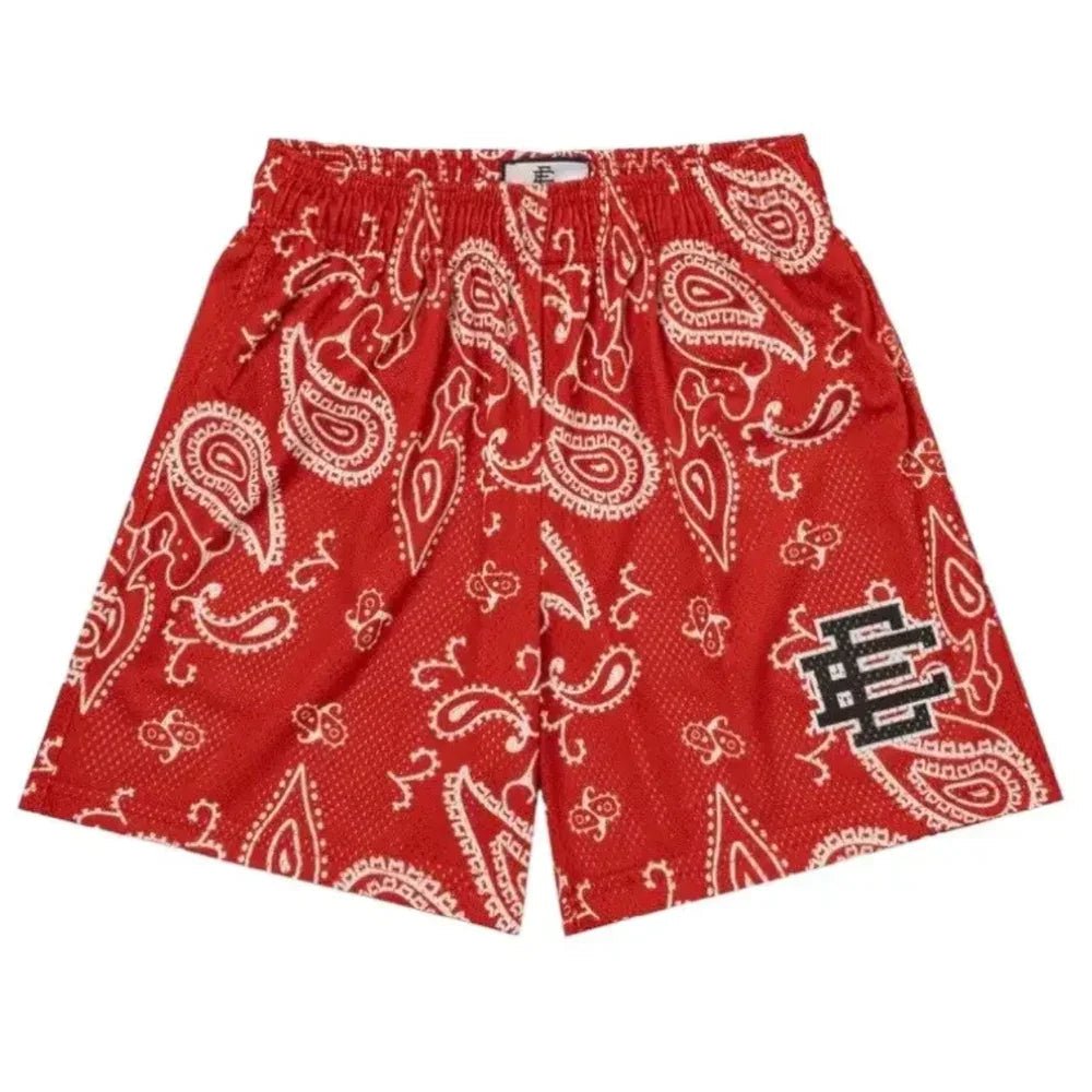 Eric Emanuel EE Basic Paisley Shorts Red White SS23