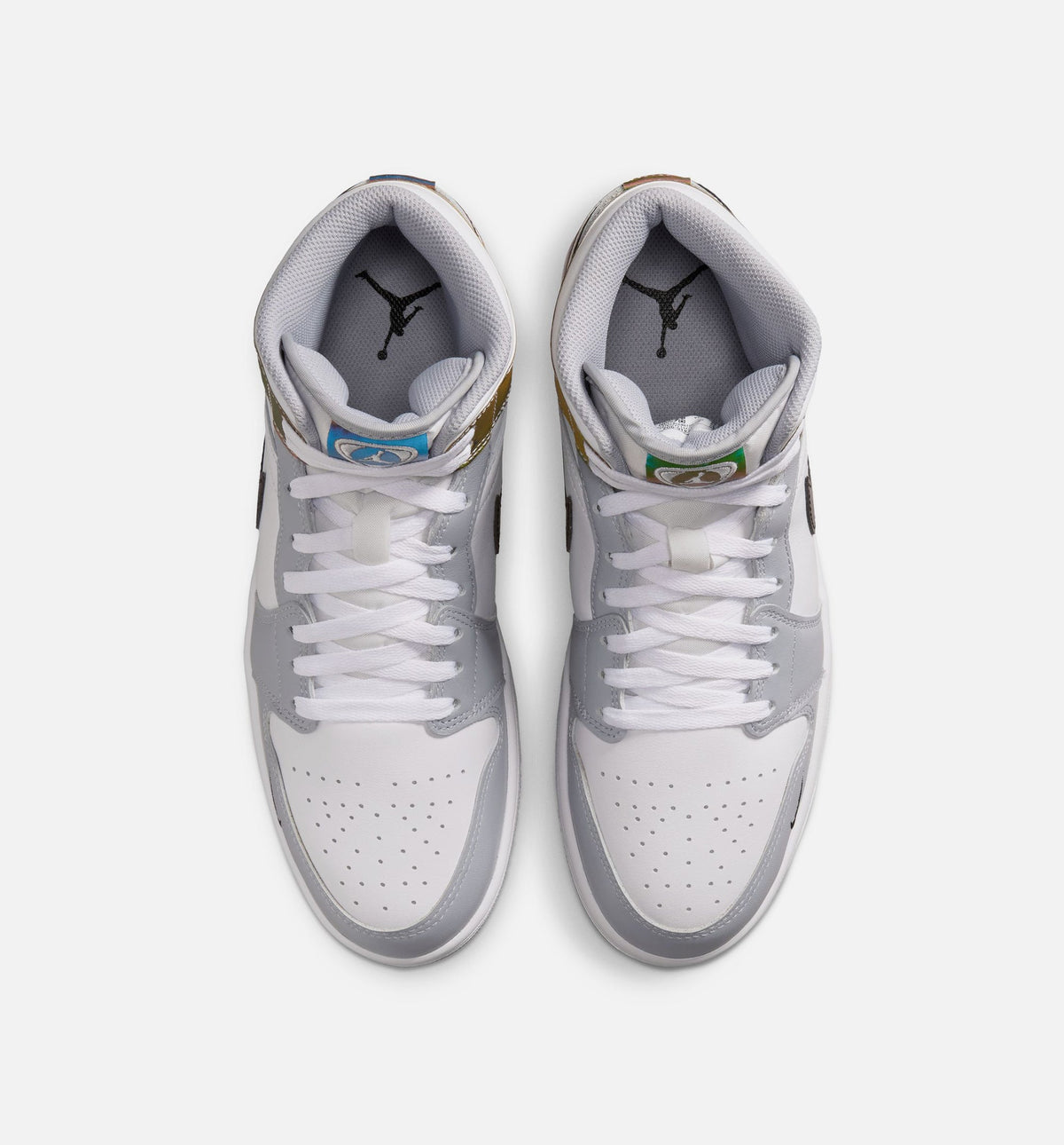 Air Jordan 1 Mid SE Men's Lifestyle Shoes - Black / White / Wolf Grey
