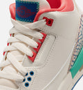 Air Jordan 3 Retro Play Your Way Grade School Lifestyle Shoe – Chalk/Track Red/True Blue/Kinetic Green