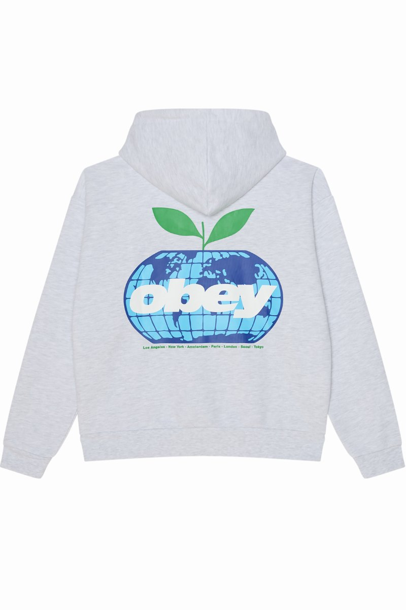 OBEY INTERCONTINENTAL EXTRA-HEAVY HOOD Ash Grey